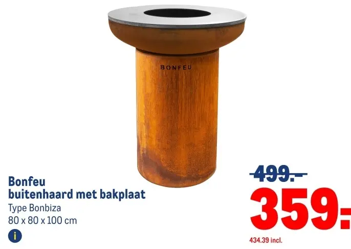 Aanbieding: buitenhaard met bakplaat