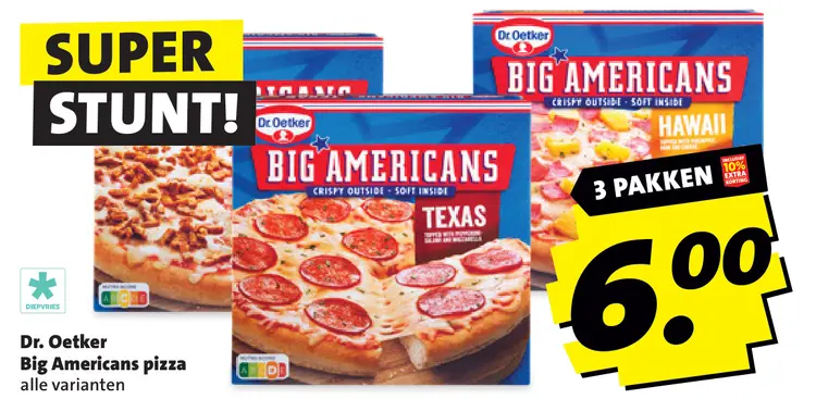 Aanbieding: Big Americans pizza