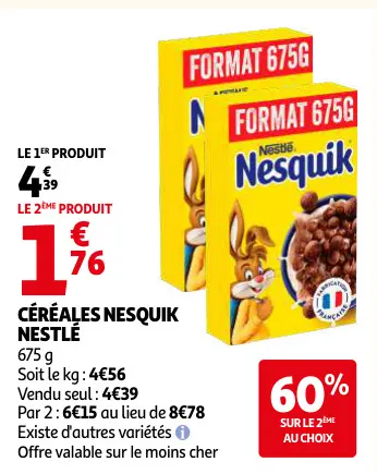 Offre: Céréales Nesquik