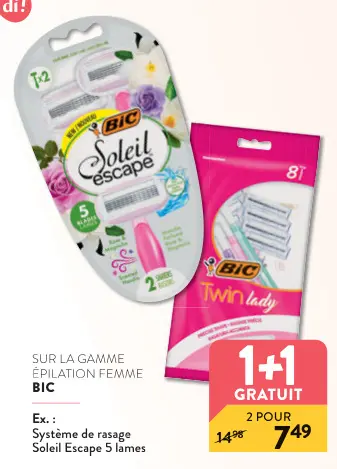Offre: La gamme épilation femme Bic