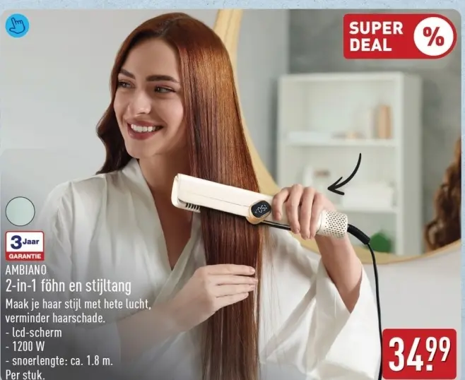 Aanbieding: 2-in-1 föhn en stijltang