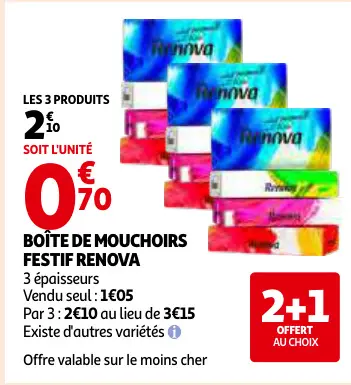 Offre: Boîte de mouchoirs festif