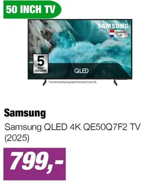 Aanbieding: Samsung QLED 4K QE50Q7F2 TV (2025)