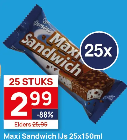 Aanbieding: Domini Maxi Sandwich IJs