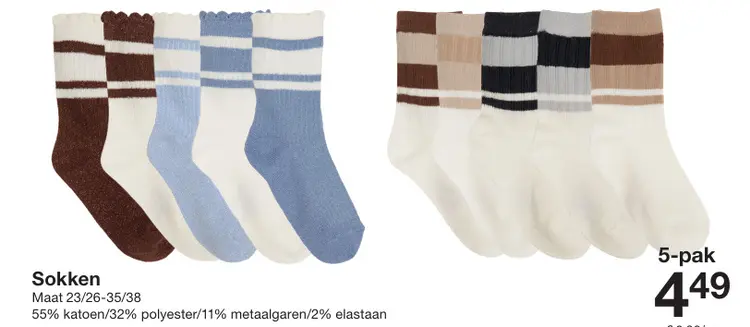 Promotie: 5-pack Sokken