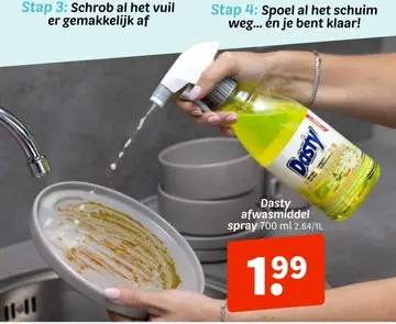 Aanbieding: Dasty afwasmiddel spray