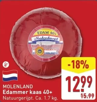 Aanbieding: MOLENLAND Edammer kaas 40+