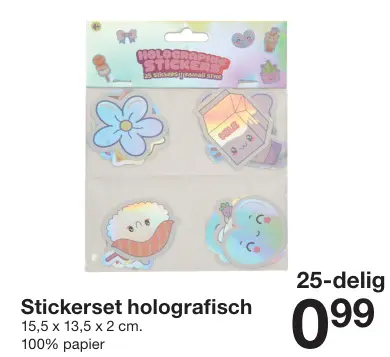 Promotie: Stickerset holografisch