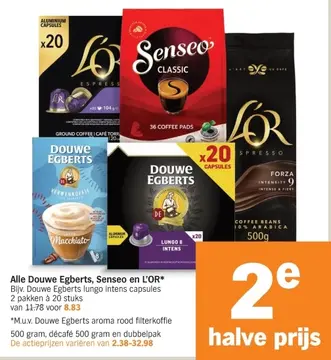 Aanbieding: Alle Douwe Egberts, Senseo en L'OR*