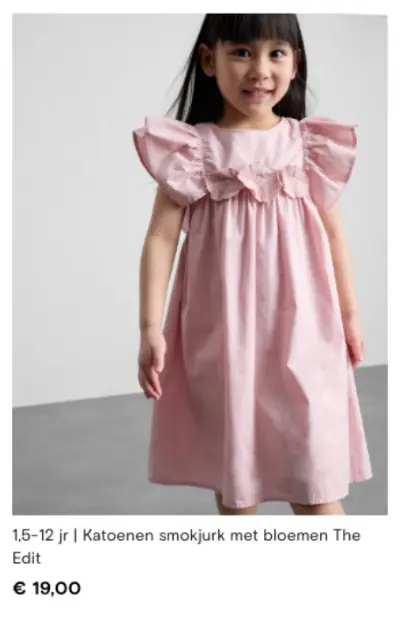 Promotie: Katoenen smokjurk met bloemen