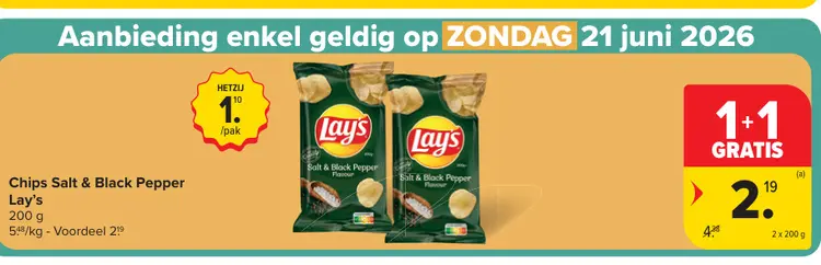 Promotie: Chips Salt & Black Pepper