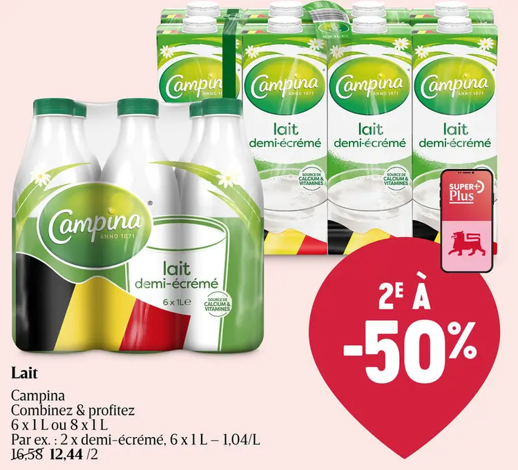 Offre: Lait demi-écrémé