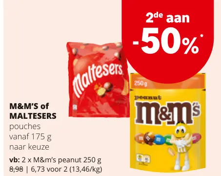 Promotie: M&M'S or MALTESERS