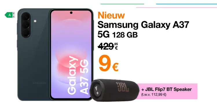 Promotie: Samsung Galaxy A37 5G 128GB + JBL Flip7 BT Speaker