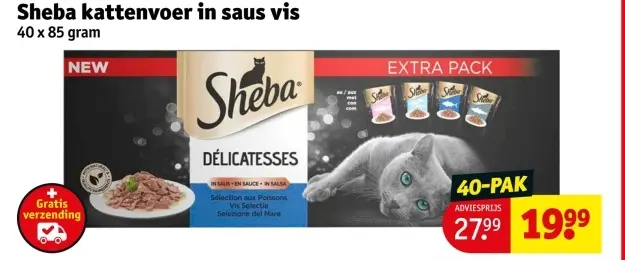 Aanbieding: Sheba Kattenvoer in saus vis