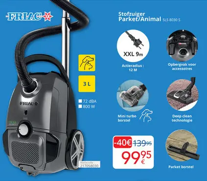 Promotie: Stofzuiger Parket/Animal SLS 8030 S