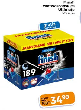 Aanbieding: Finish vaatwascapsules Ultimate