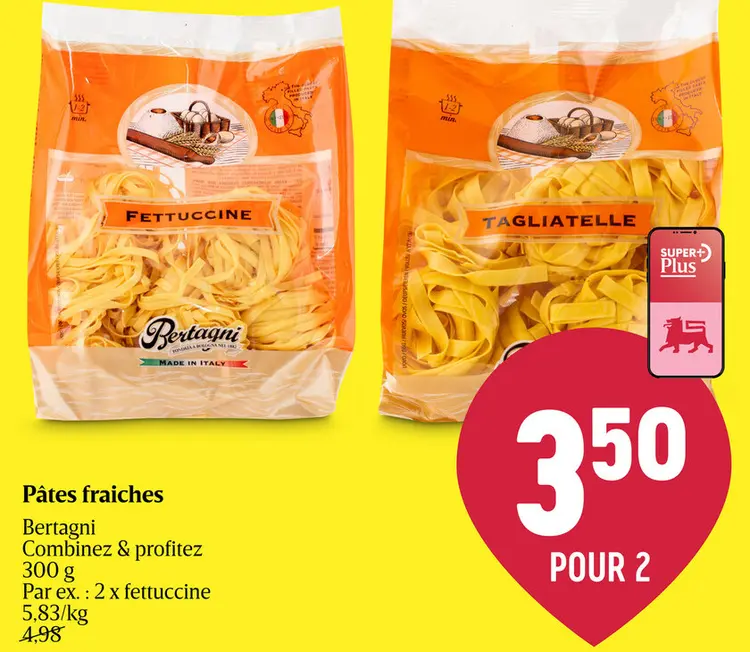 Offre: Pâtes fraiches