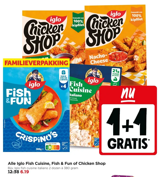 Aanbieding: Alle Iglo Fish Cuisine, Fish & Fun of Chicken Shop