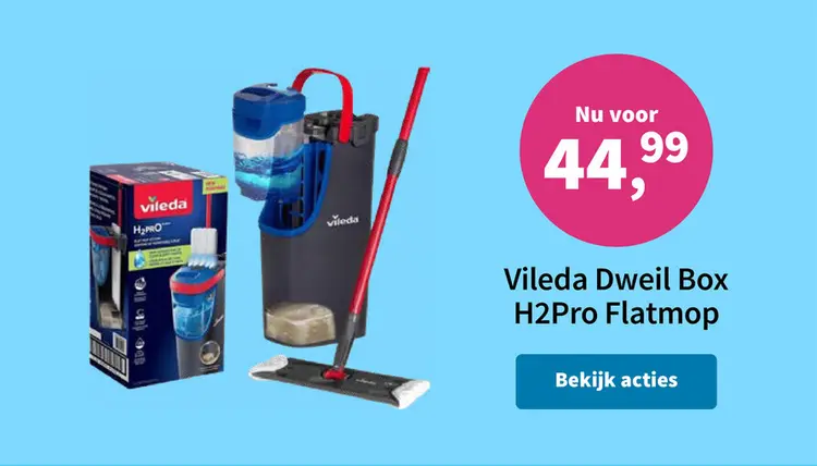 Promotie: Dweil Box H2Pro Flatmop