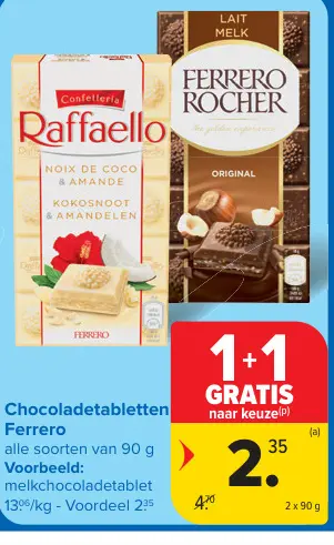 Promotie: Chocoladetabletten