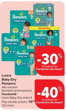 Aanbieding: Luiers Baby-Dry Pampers