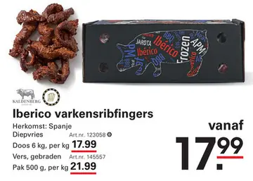 Aanbieding: Iberico varkensribfingers