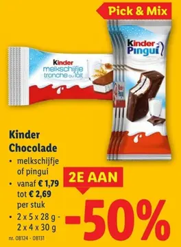 Aanbieding: Kinder Chocolade