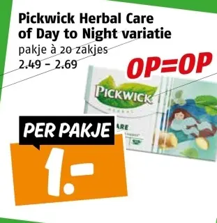 Aanbieding: Pickwick Herbal Care of Day to Night variatie