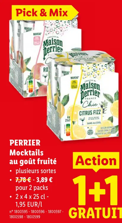 Offre: Mocktails au goût fruité