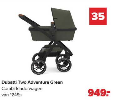 Aanbieding: Dubatti Two Adventure Green Combi-kinderwagen