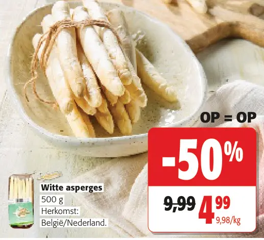 Promotie: Witte asperges