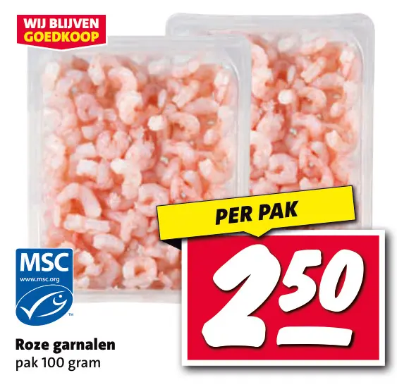 Aanbieding: Roze garnalen