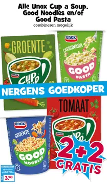 Aanbieding: Unox Cup a Soup, Good Noodles en/of Good Pasta