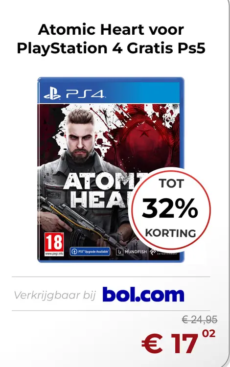 Aanbieding: Atomic Heart voor PlayStation 4 Gratis Ps5