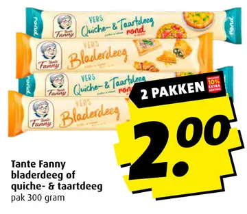 Aanbieding: Tante Fanny bladerdeeg of quiche- & taartdeeg