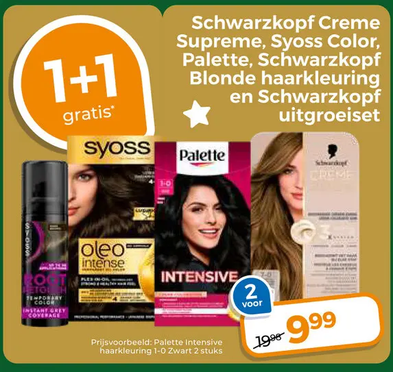 Aanbieding: Schwarzkopf Creme Supreme, Syoss Color, Palet