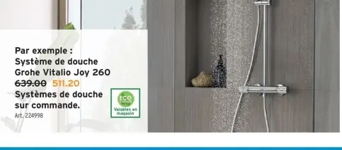 Offre: Système de douche Grohe Vitalio Joy 260