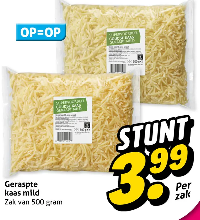 Aanbieding: Geraspte kaas mild