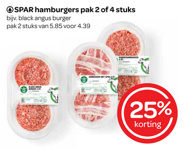 Aanbieding: SPAR hamburgers pak
