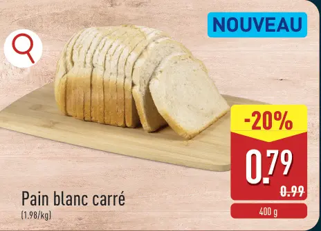Offre: Pain blanc carré
