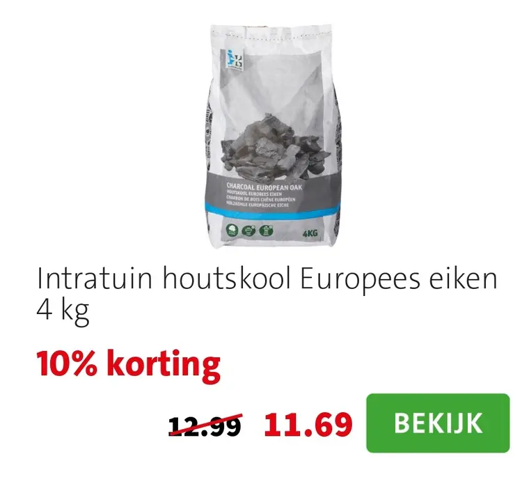 Aanbieding: Intratuin houtskool Europees eiken