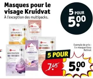 Offre: Masques pour le visage