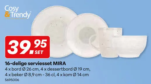 Promotie: 16-delige serviesset MIRA