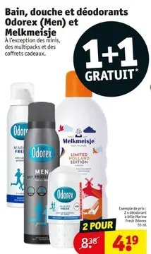 Offre: Bain, douche et déodorants Odorex (Men) et Melkmeisje