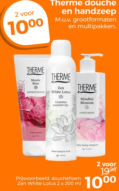 Aanbieding: Therme douche en handzeep
