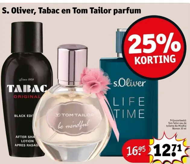 Promotie: S. Oliver, Tabac en Tom Tailor parfum