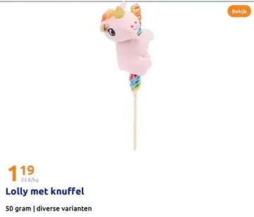 Aanbieding: Lolly met knuffel