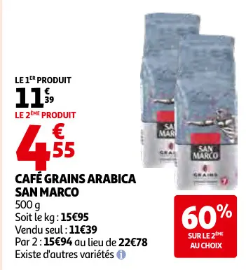 Offre: Café grains arabica