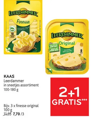 Promotie: Leerdammer in sneetjes assortiment